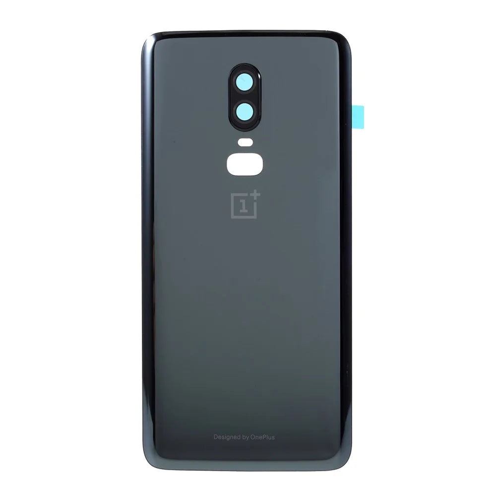 For OnePlus 6 OEM Battery Housing Cover Repair Part + Camera Lens Cover - Metal Black - 5