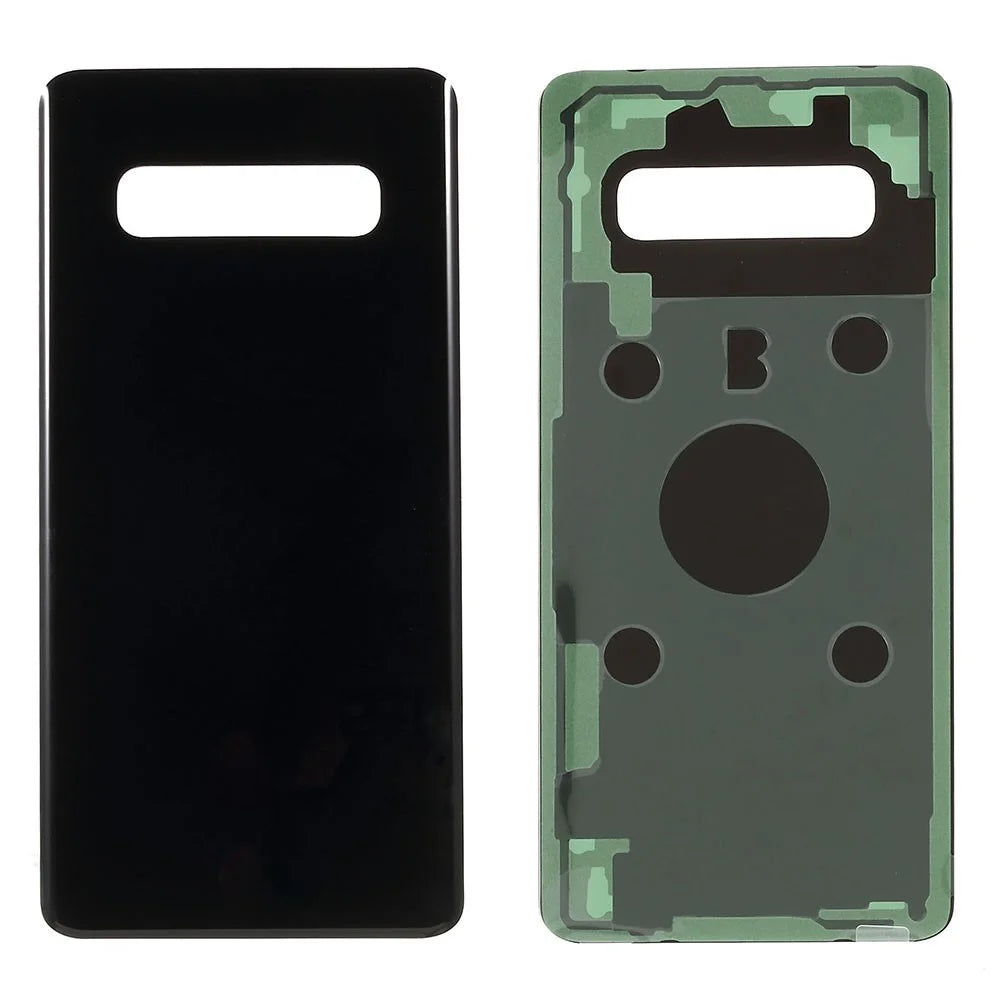 For Samsung Galaxy S10 Plus G975 Battery Housing with Adhesive Sticker Phone Back Cover - Black - 1