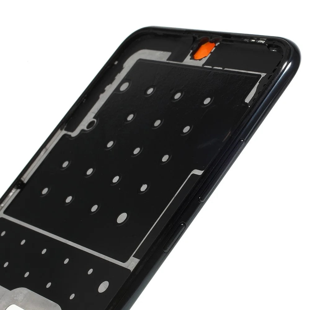 For Huawei nova 4e OEM Front Housing Frame + Earpiece Mesh Replacement Part - Black - 2
