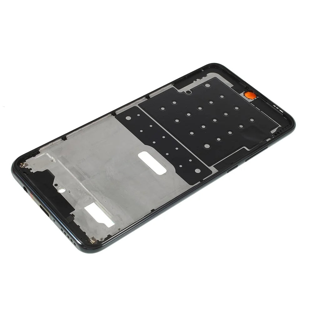 For Huawei nova 4e OEM Front Housing Frame + Earpiece Mesh Replacement Part - Black - 5
