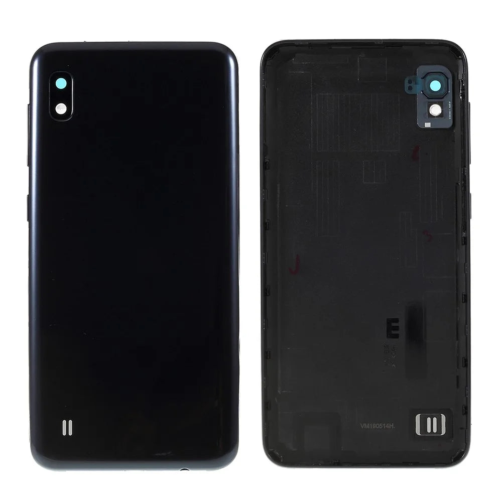 For Samsung Galaxy A10 SM-A105 OEM Battery Housing Cover Repair Part + Camera Lens Cover - Black - 1
