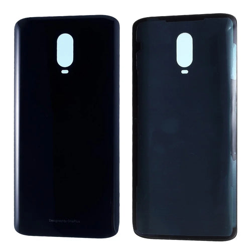 Battery Housing Door Cover Part with Adhesive Sticker for OnePlus 6T - Metal Black - 1