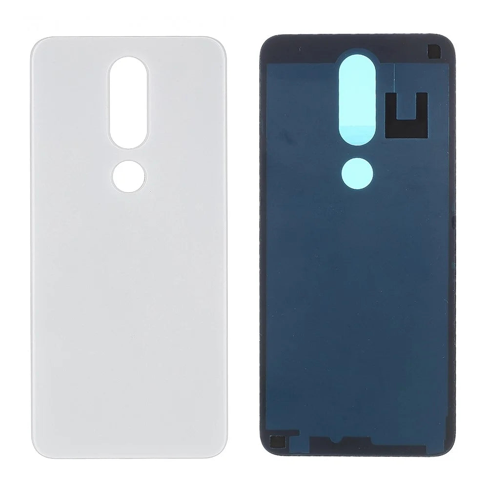 Battery Housing Door Replacement Part with Adhesive Sticker for Nokia 6.1 Plus/X6 - White - 1