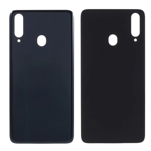 For Samsung Galaxy A20s SM-A207F OEM Plastic Battery Door Housing Cover without Adhesive Sticker - Black - 1