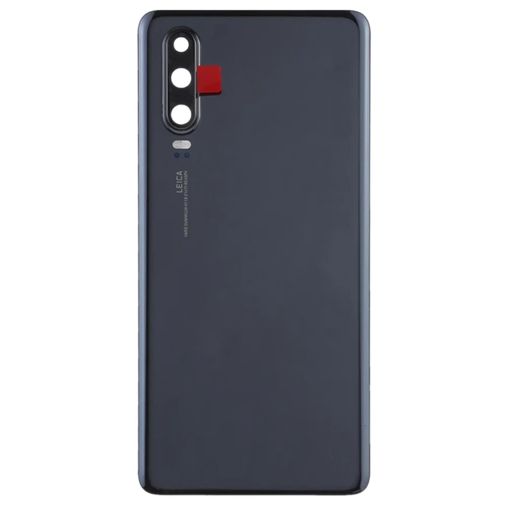 For Huawei P30 OEM Back Battery Housing [with Camera Lens Ring Cover] - Black - 1