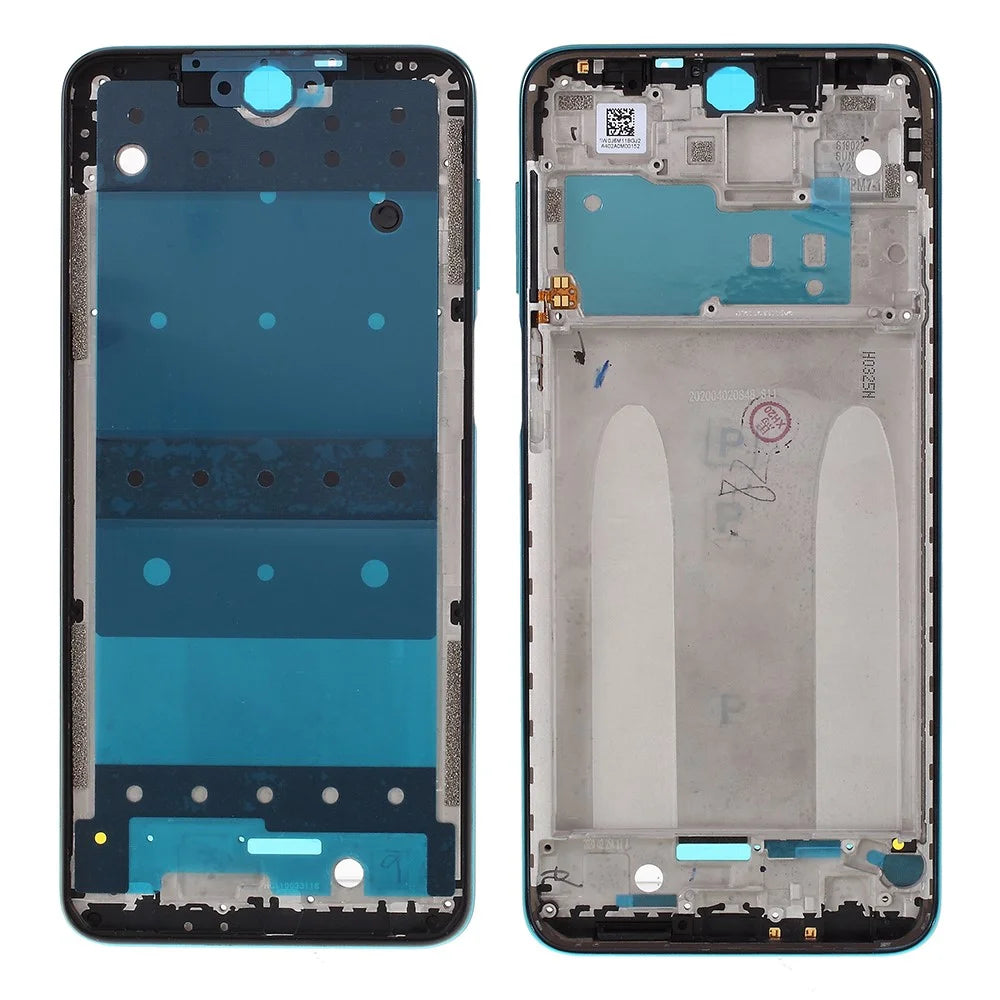 OEM Front Housing Frame Replace Part (A Side) for Xiaomi Redmi Note 9 Pro - Blue - 1