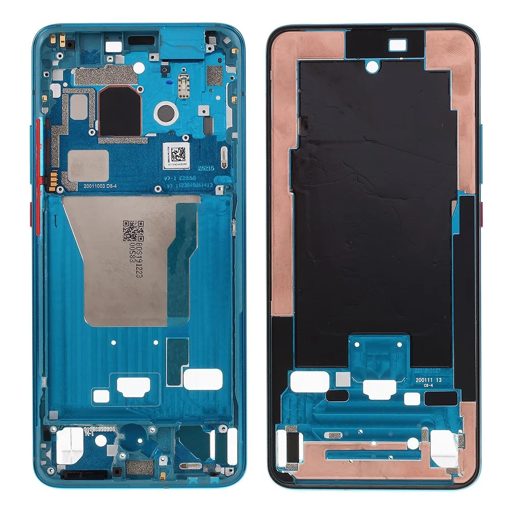 OEM Front Housing Frame Replace Part (A Side + Fingerprint) for Xiaomi Redmi K30 Pro/Xiaomi Poco F2 Pro - Blue - 1