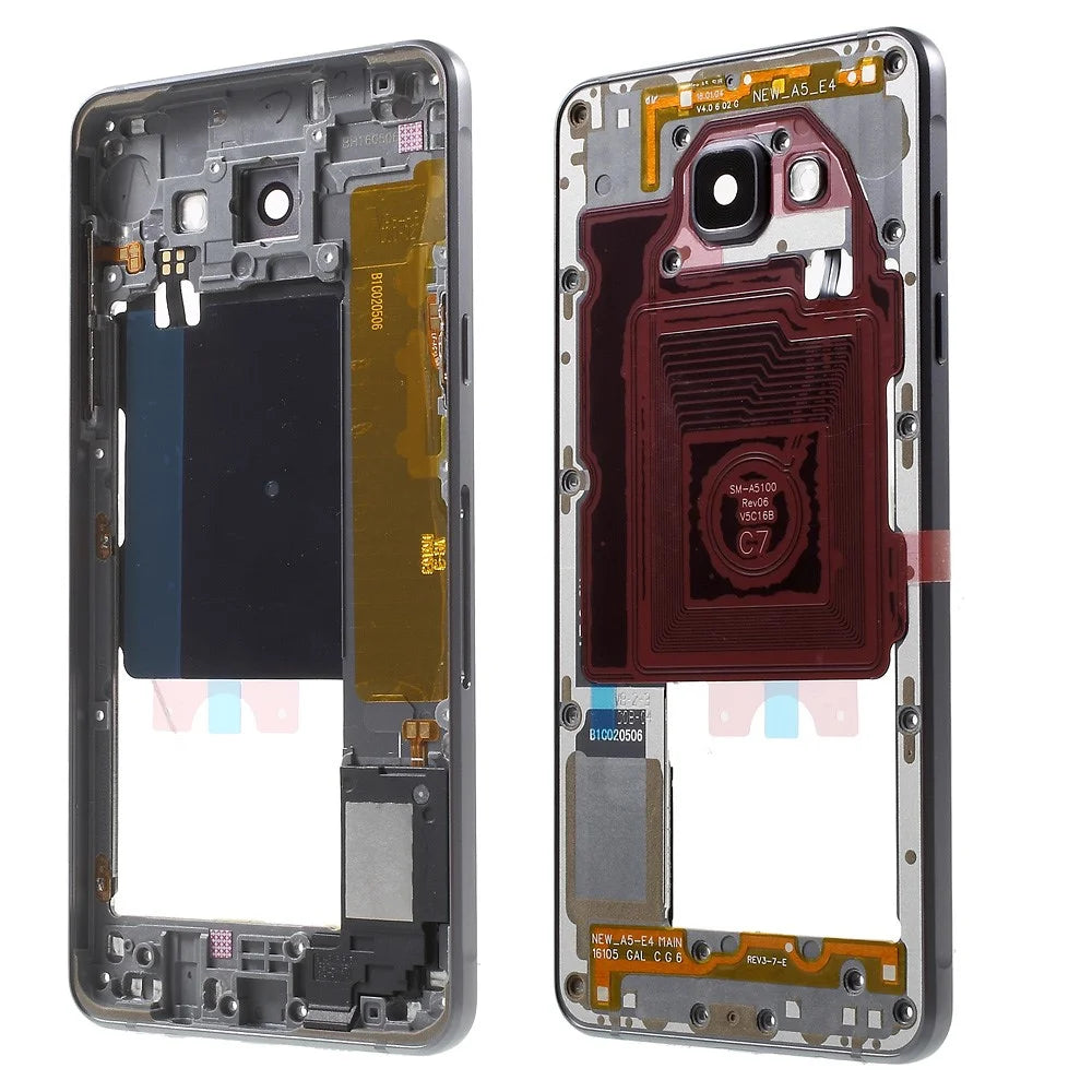 Middle Housing Frame with Small Parts OEM Material Assembly for Samsung A5 SM-A510F (2016) - Grey - 1
