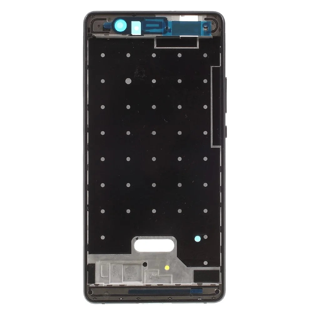 For Huawei P9 Lite/G9 Lite OEM Front Housing Frame + Earpiece Mesh Replace Part - Black - 1