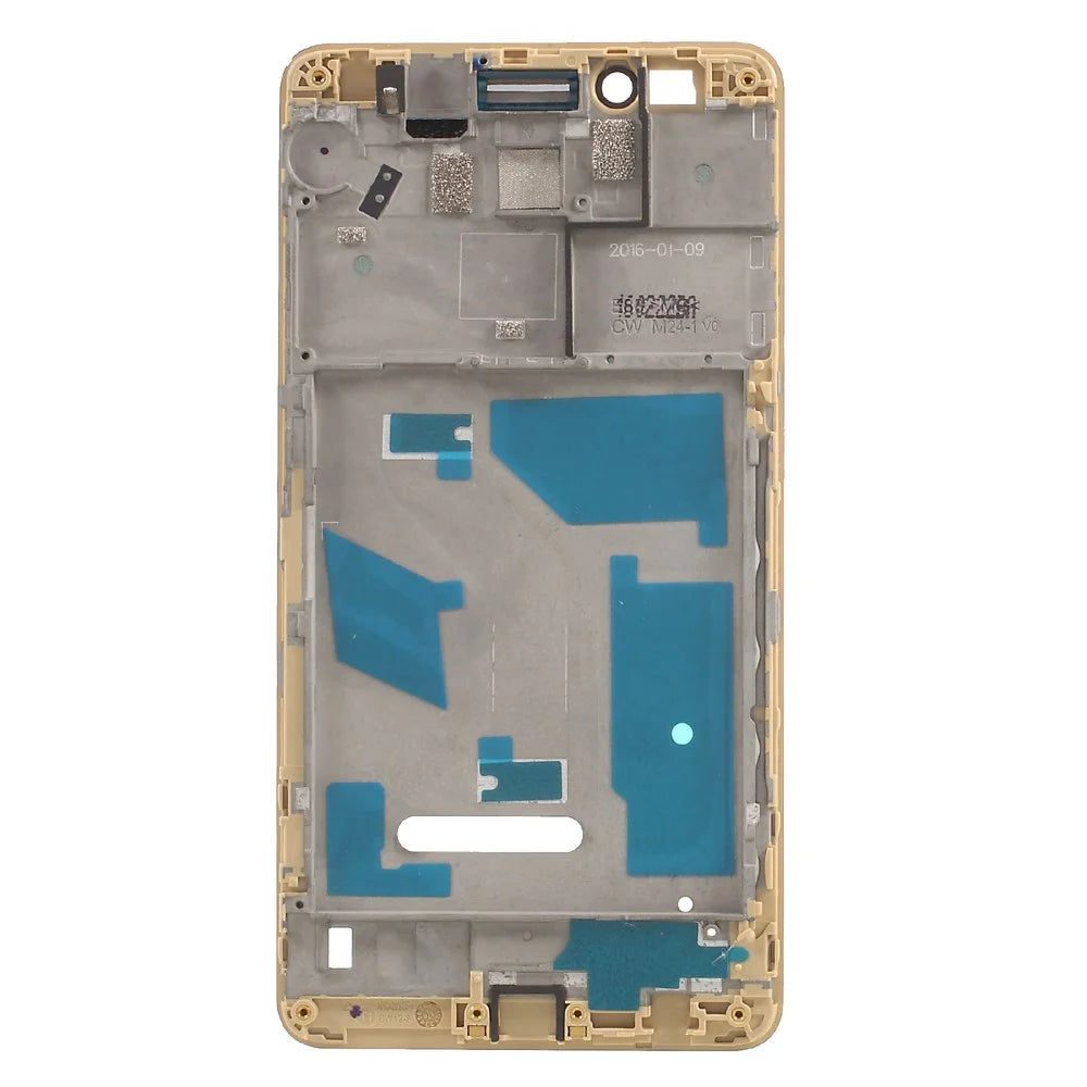 OEM Front Housing Frame + Earpiece Mesh Replace Part for Huawei Honor 5X - Gold Color - 1