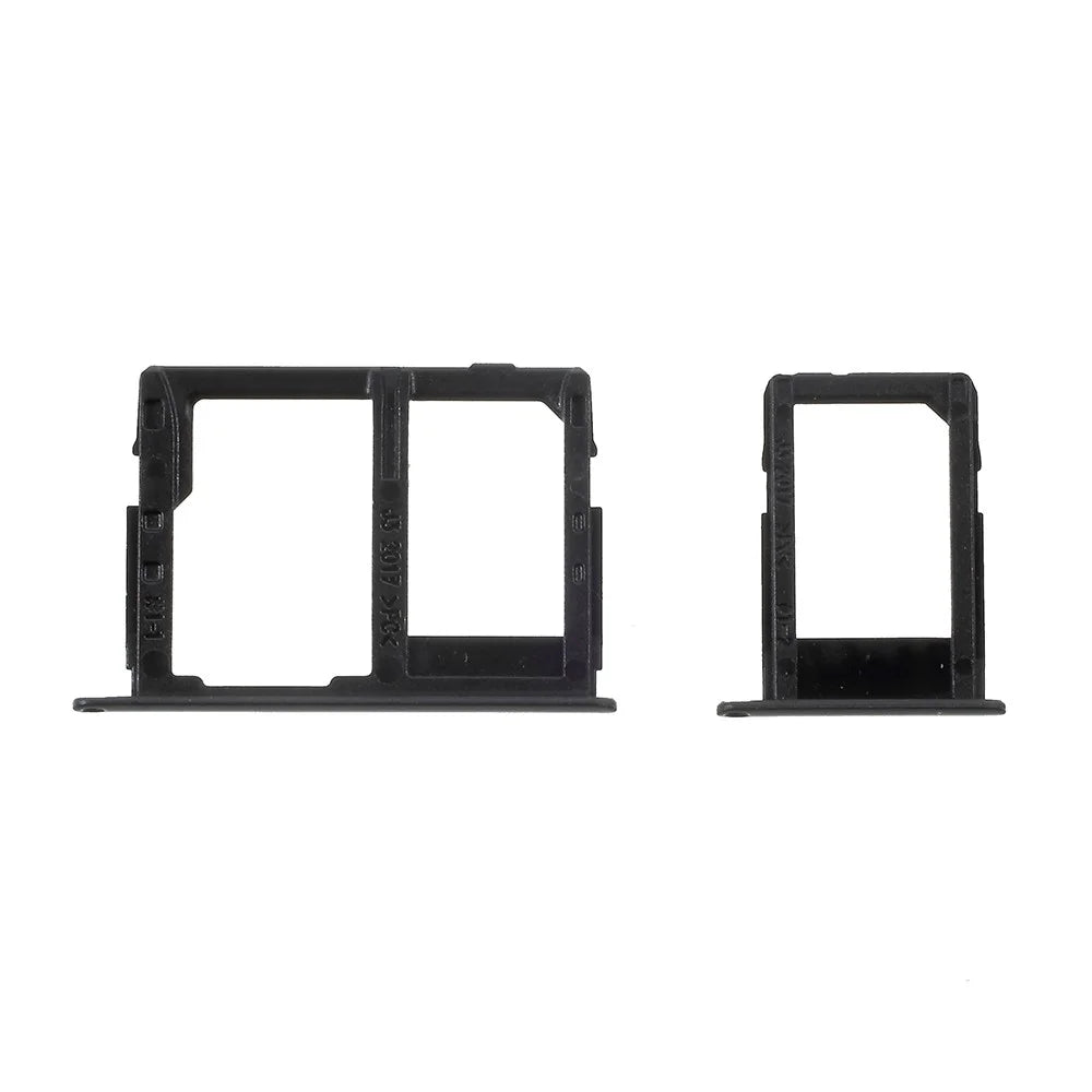 OEM SIM1 + SIM2/Micro SD Card Tray Holder Parts for Samsung Galaxy J3 (2017) - Black - 1