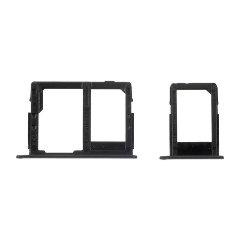 OEM SIM1 + SIM2/Micro SD Card Tray Holder Parts for Samsung Galaxy J3 (2017) - Black - 1