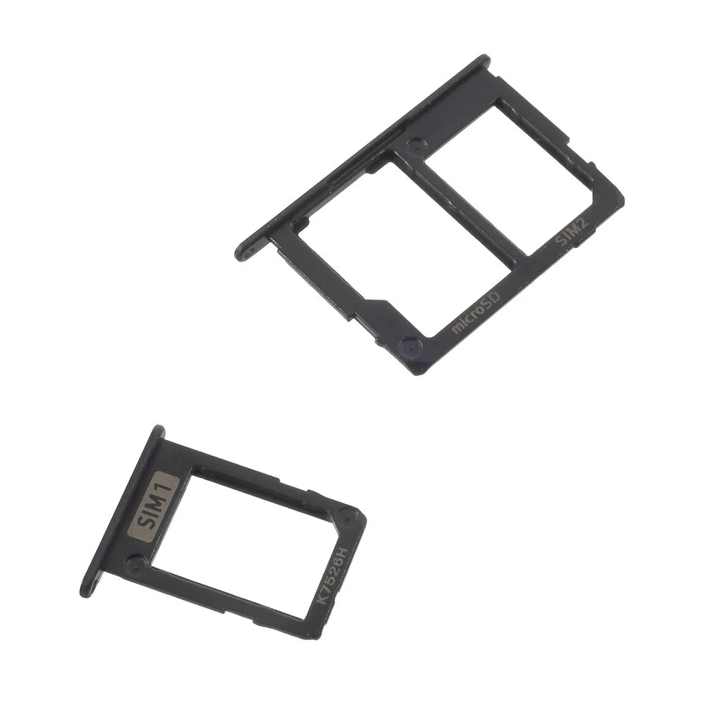 OEM SIM1 + SIM2/Micro SD Card Tray Holder Parts for Samsung Galaxy J3 (2017) - Black - 3