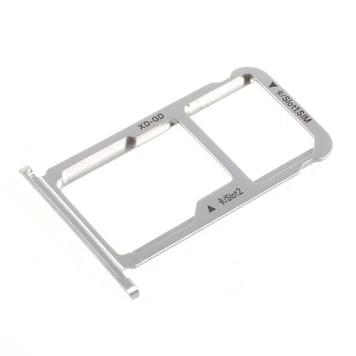 OEM SIM MicroSD Card Tray Holder Replacement for Huawei Honor 6x (2016) - Silver Color - 1