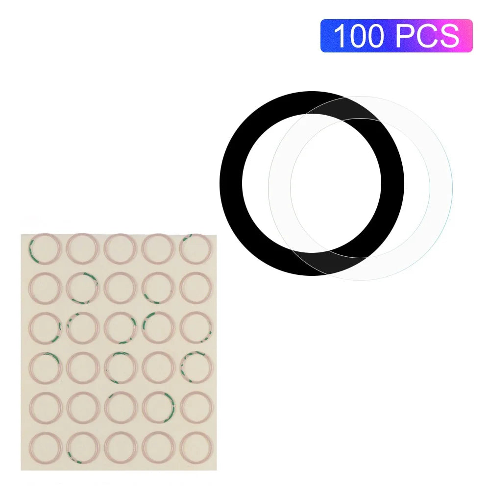 100Pcs/Set Adhesive Stickers for iPhone XR 6.1" / 8/7 4.7-inch Rear Camera Glass Lens Cover - 1