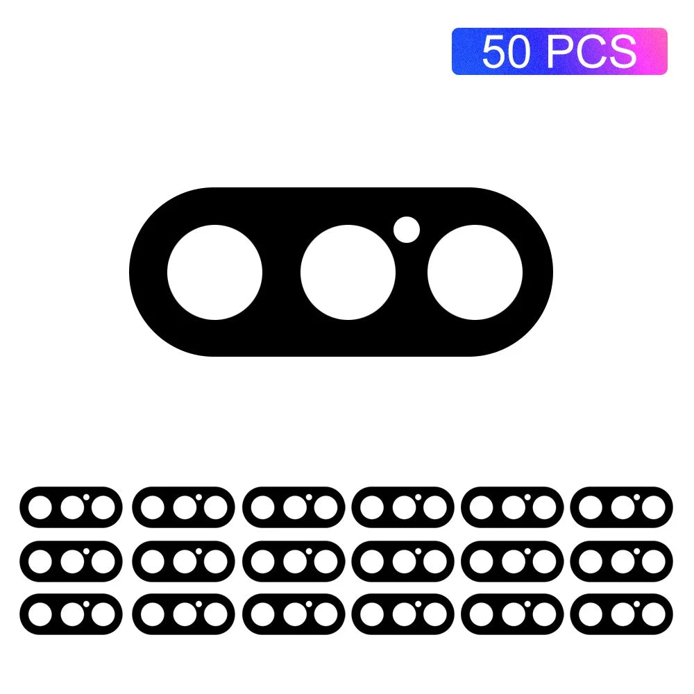 50Pcs / Lot for iPhone X Rear Camera Glass Lens Cover Replacement (without Logo) - 1