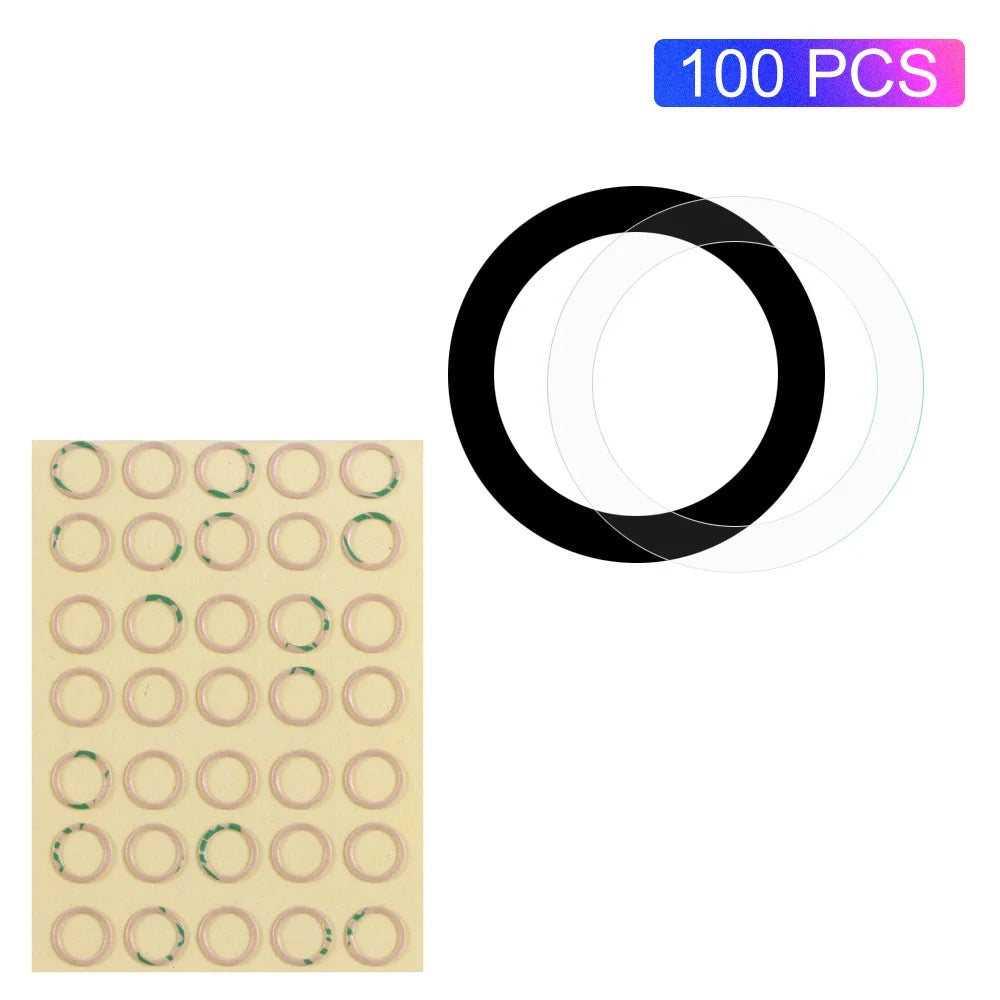 100Pcs/Set Adhesive Sticker for iPhone 6s / 6 Rear Back Camera Glass Lens Cover - 1