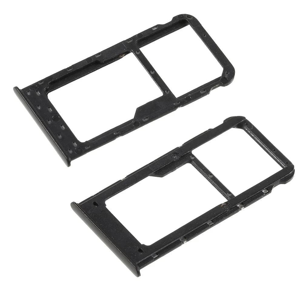 OEM Dual SIM Micro SD Card Tray Slot Part for Huawei P Smart/Enjoy 7S - Black - 1