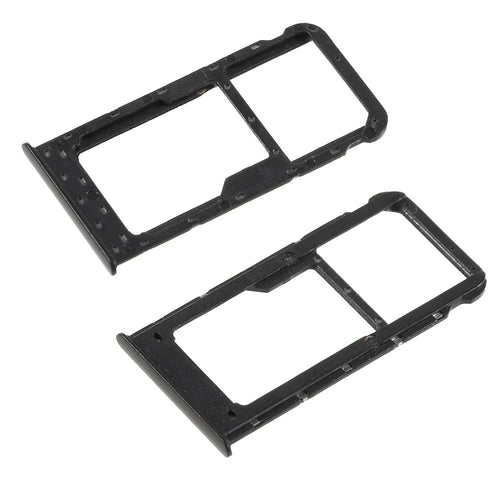 OEM Dual SIM Micro SD Card Tray Slot Part for Huawei P Smart/Enjoy 7S - Black - 1