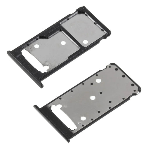 OEM Dual SIM MicroSD Card Tray Slot Holder for Huawei Y7 Prime / Enjoy 7 Plus - Black - 1