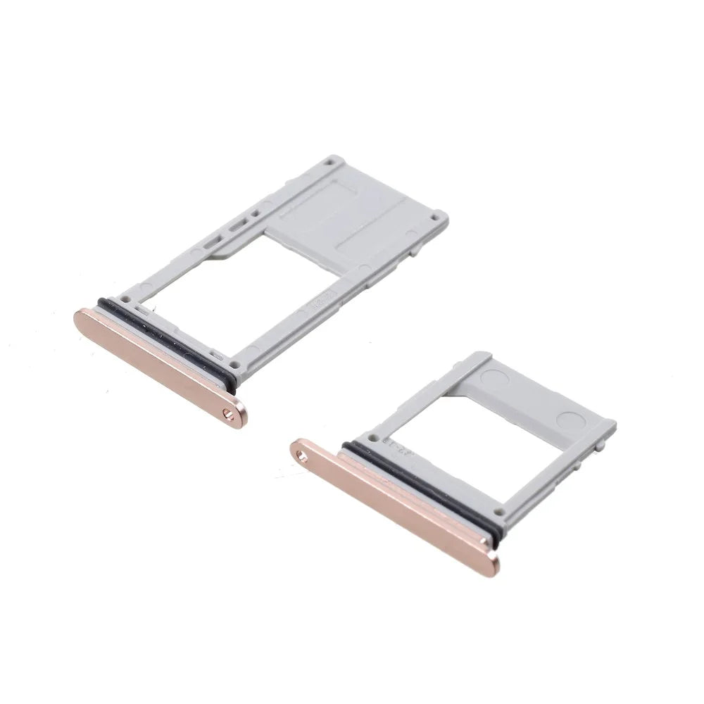 2PCS OEM Dual SIM MicroSD Card Tray Holder for Samsung Galaxy A8 (2018) - Rose Gold - 1