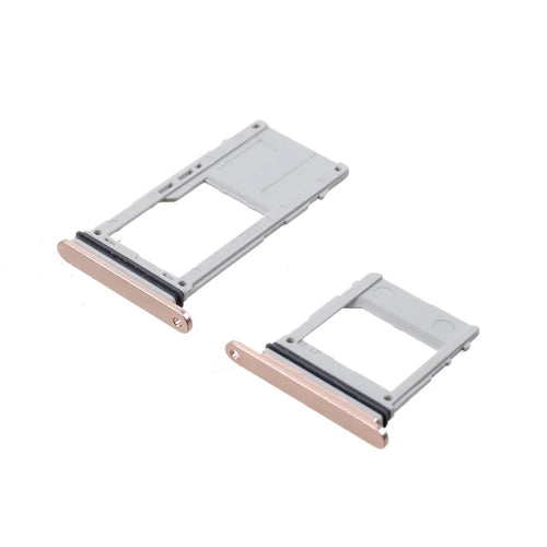 2PCS OEM Dual SIM MicroSD Card Tray Holder for Samsung Galaxy A8 (2018) - Rose Gold - 1