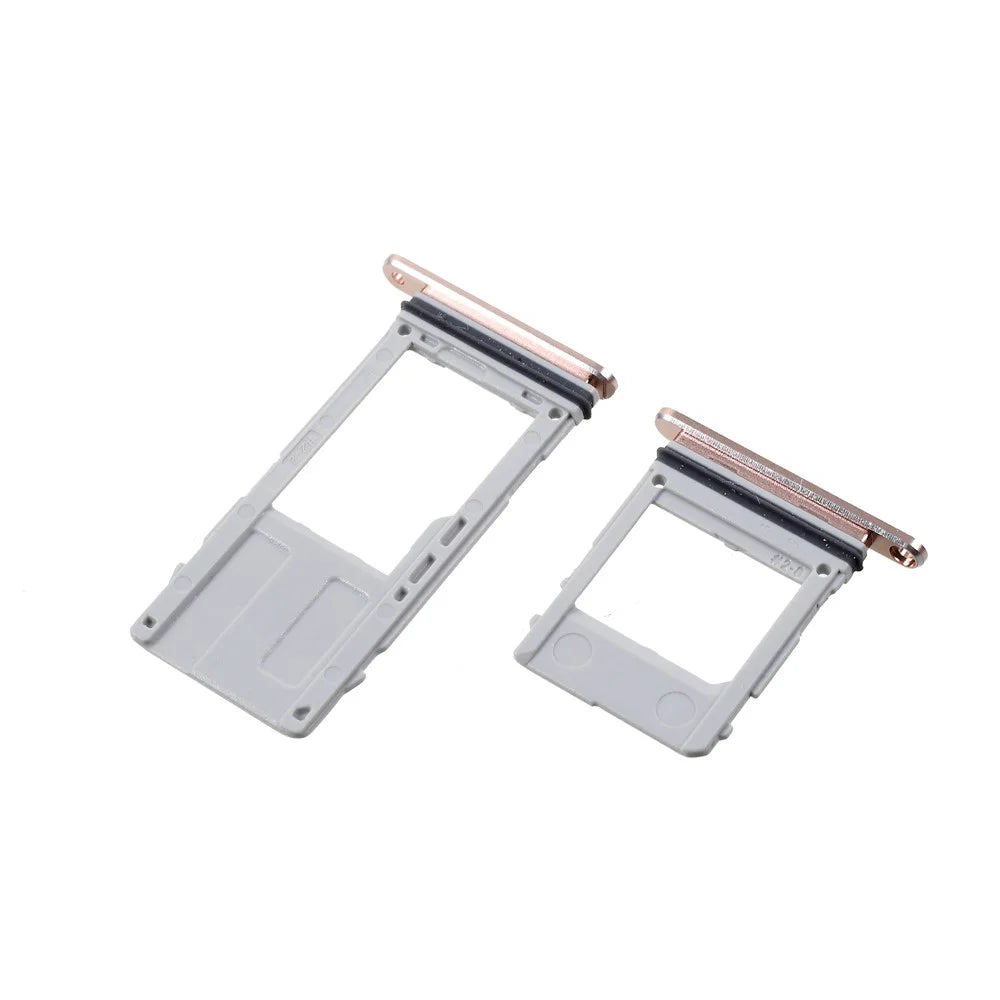 2PCS OEM Dual SIM MicroSD Card Tray Holder for Samsung Galaxy A8 (2018) - Rose Gold - 2