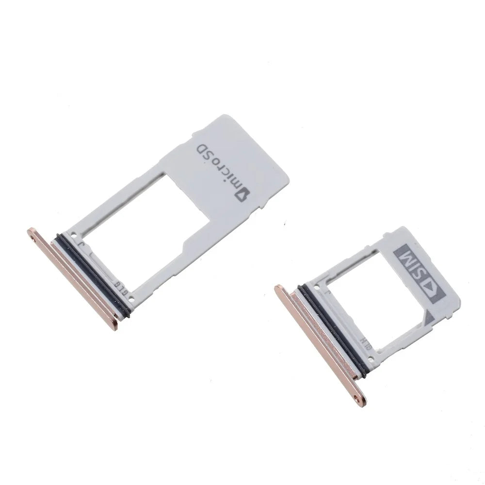 2PCS OEM Dual SIM MicroSD Card Tray Holder for Samsung Galaxy A8 (2018) - Rose Gold - 4