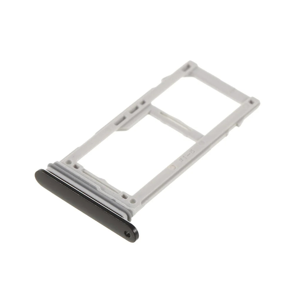 OEM SIM1 + SIM2/Micro SD Card Tray Holders Part for Samsung Galaxy S9 G960 / S9 Plus G965 - Black - 1