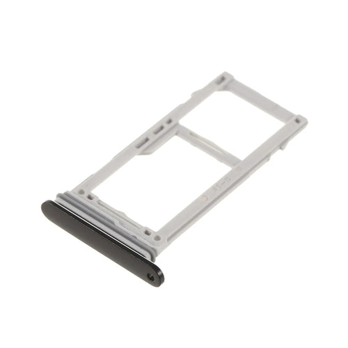 OEM SIM1 + SIM2/Micro SD Card Tray Holders Part for Samsung Galaxy S9 G960 / S9 Plus G965 - Black - 1