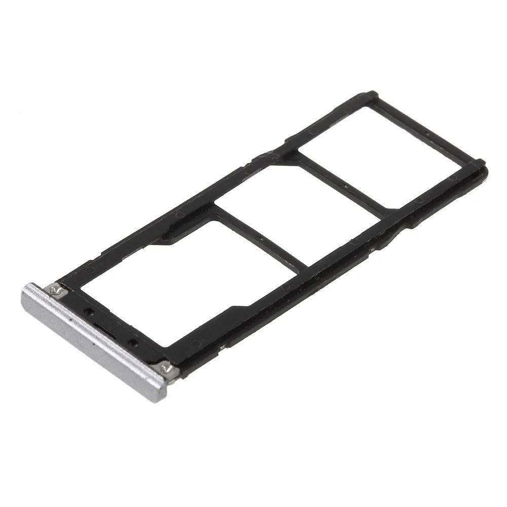 OEM Dual SIM Micro SD Card Tray Holder Part for Xiaomi Redmi Note 5A Prime / Y1 - Silver - 3