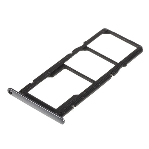 OEM Dual SIM Card + Micro SD Card Tray Holders Part for Huawei Y6 (2018) / Enjoy 8e - Black - 1