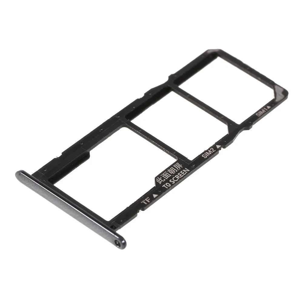 OEM Dual SIM Card + Micro SD Card Tray Holders Part for Huawei Y6 (2018) / Enjoy 8e - Black - 2