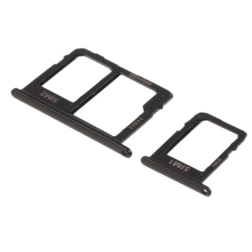 OEM SIM1 + SIM2/Micro SD Card Tray Holders Replace Part for Samsung Galaxy J6 (2018) - Black - 1