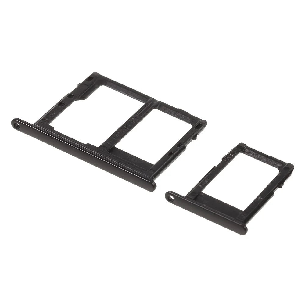 OEM SIM1 + SIM2/Micro SD Card Tray Holders Replace Part for Samsung Galaxy J6 (2018) - Black - 2