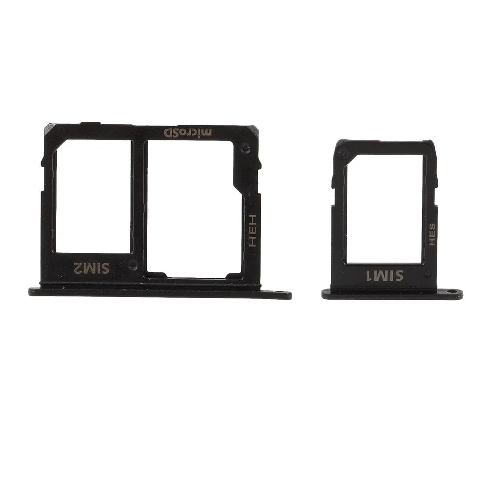 OEM SIM1 + SIM2/Micro SD Card Tray Holders Replace Part for Samsung Galaxy J6 (2018) - Black - 4