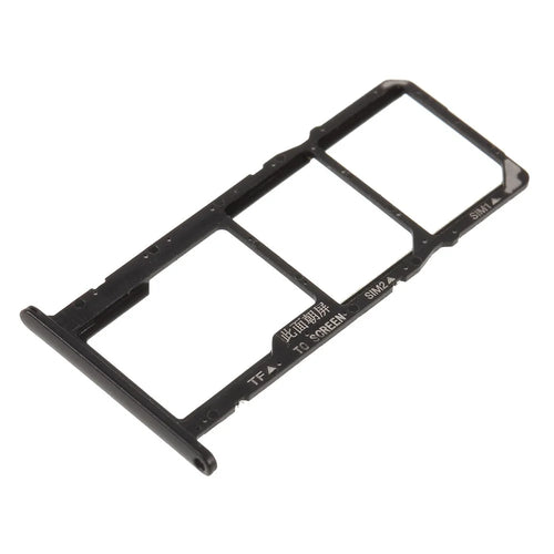 OEM Dual SIM Card + Micro SD Card Tray Holders Replacement for Huawei Y5 (2018) - Black - 1