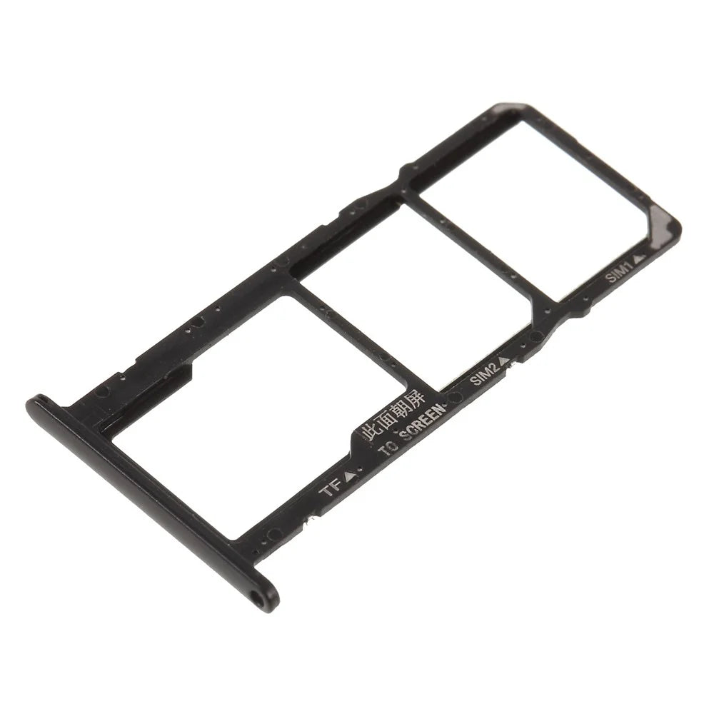 OEM Dual SIM Card + Micro SD Card Tray Holders Replacement for Huawei Y5 (2018) - Black - 1