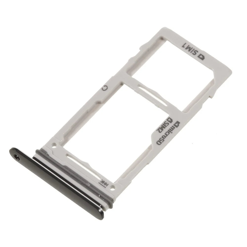 OEM SIM1 + SIM2/Micro SD Card Tray Holders Part for Samsung Galaxy Note9 N960 - Black - 1