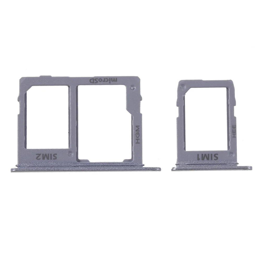 2PCS OEM Dual SIM MicroSD Card Tray Holder Repair Part for Samsung Galaxy A6 (2018) - Grey - 1