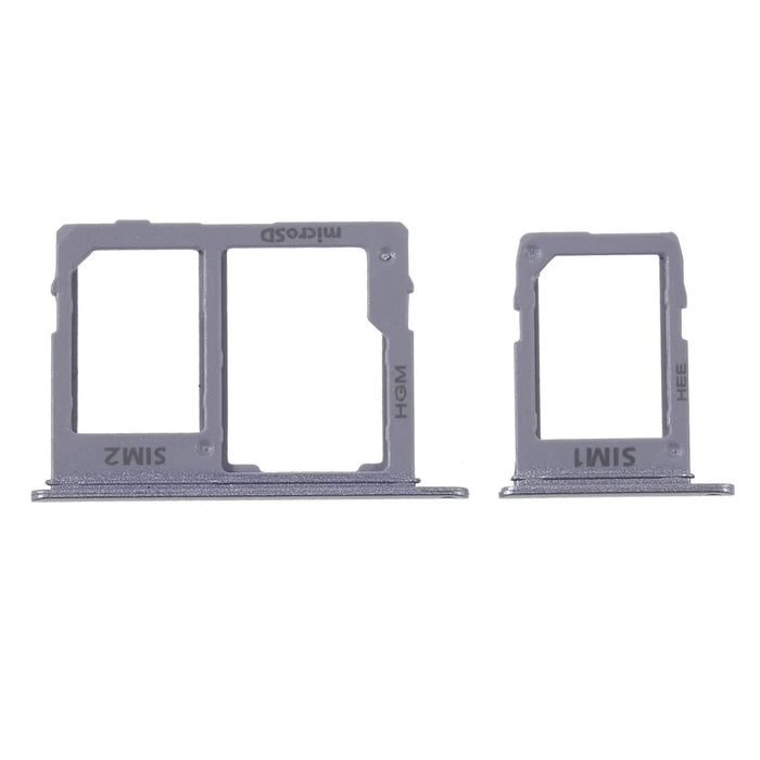 2PCS OEM Dual SIM MicroSD Card Tray Holder Repair Part for Samsung Galaxy A6 (2018) - Grey - 1