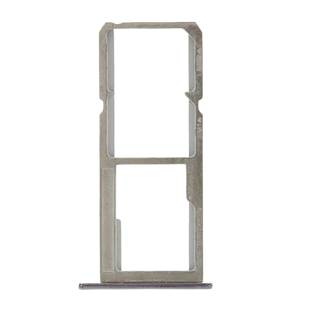 OEM SIM1 + SIM2/Micro SD Card Tray Holders Part for Motorola Moto E5 Plus - Silver - 4