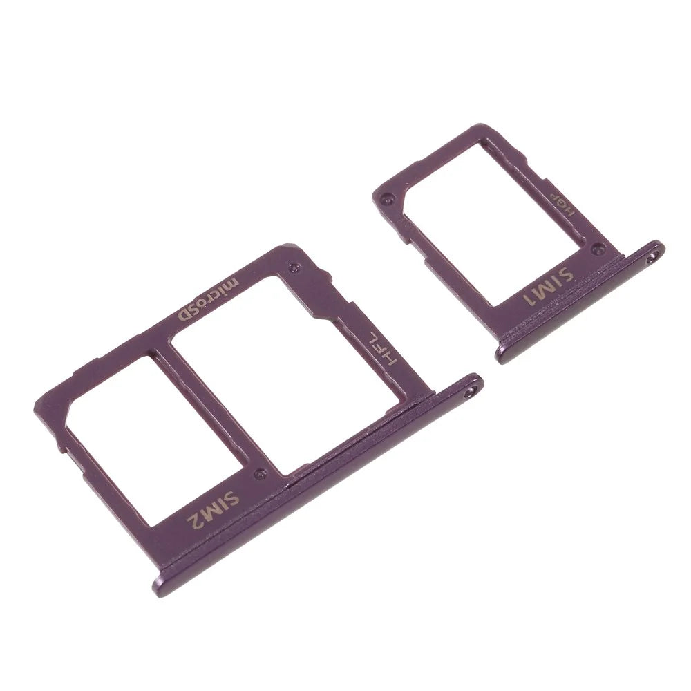 2PCS OEM Dual SIM MicroSD Card Tray Holder Repair Part for Samsung Galaxy J6 (2018) - Purple - 3