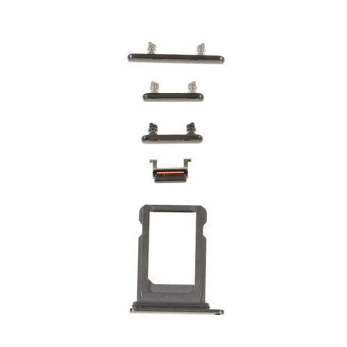 OEM for iPhone XS 5.8 inch Side Button Set (Mute / Power / Volume Buttons + SIM Card Tray) - Space Grey - 1