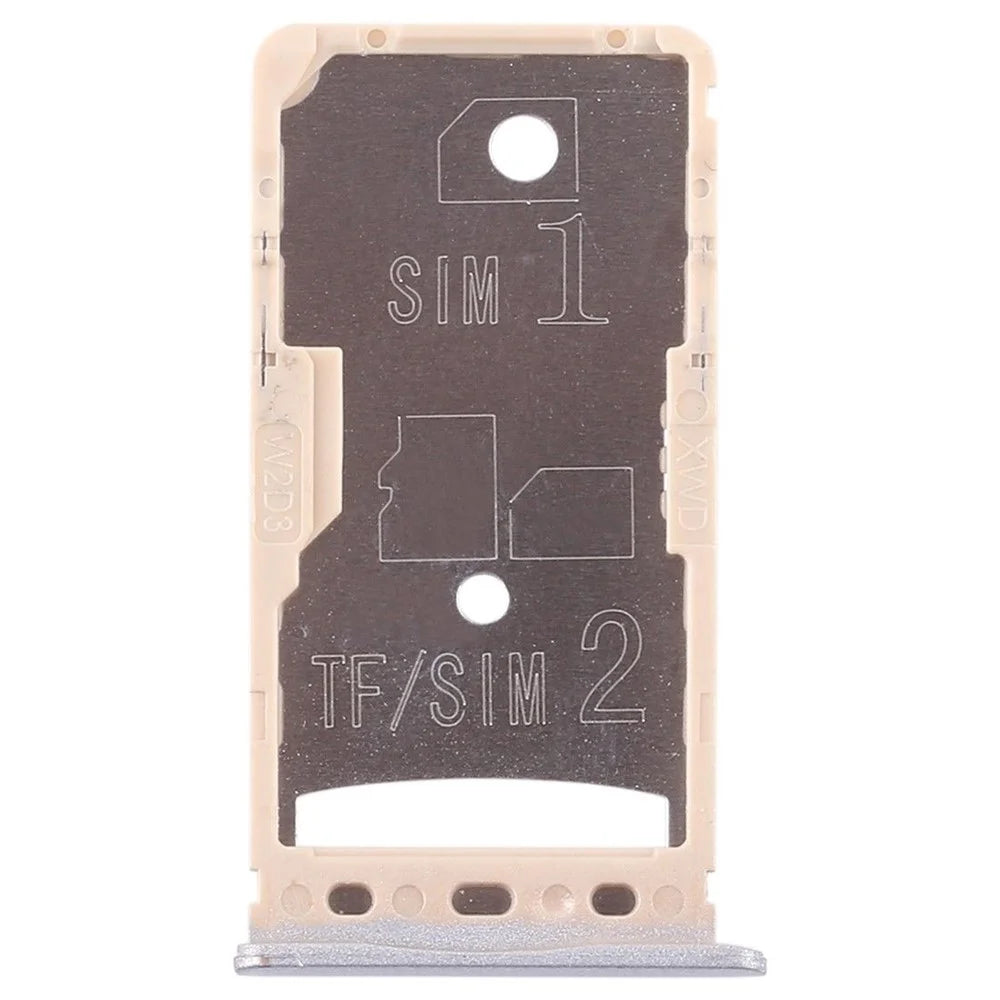 OEM SIM1 + SIM2/TF Card Tray Holders Part for Xiaomi Redmi 5A - Grey - 1
