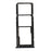 OEM for Samsung Galaxy A7 (2018) A750 Dual SIM + SD Card Tray Holder Part - Black - 3