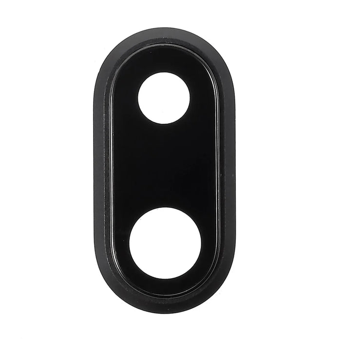 For iPhone 8 Plus 5.5 inch Rear Camera Lens Ring Cover with Glass Lens - Black - 1