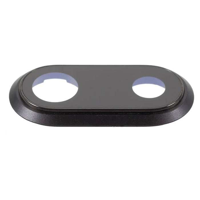 For iPhone 8 Plus 5.5 inch Rear Camera Lens Ring Cover with Glass Lens - Black - 3