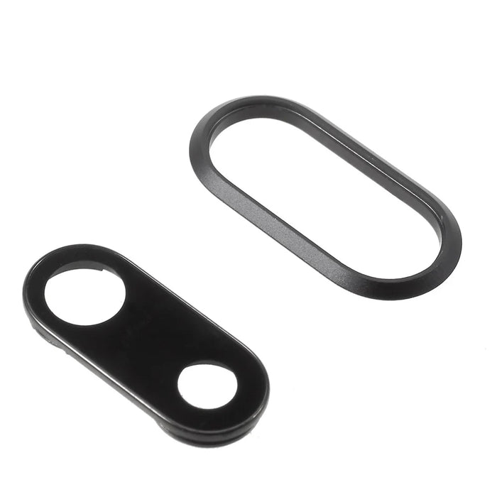 For iPhone 8 Plus 5.5 inch Rear Camera Lens Ring Cover with Glass Lens - Black - 5
