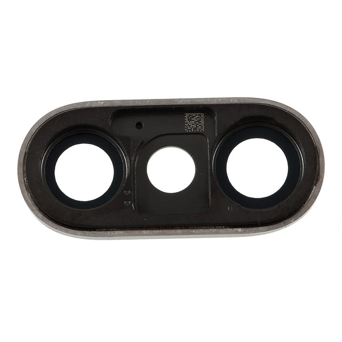 For iPhone XS / XS Max Back Camera Lens Ring Cover with Glass Lens - Silver - 3